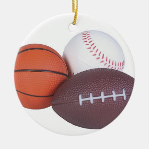Sports Fan Gift Idea Sports Players Christmas Xmas Ceramic Ornament