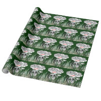 Sports fan golf ball in the rough wrapping paper