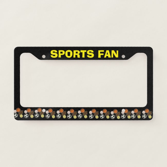 Sports Fan License Plate Frame