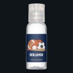Sports Fan Personalized Hand Sanitizer<br><div class="desc">Fun personalized sports themed design perfect for back to school,  for sports teams,  and for any sports fan.</div>