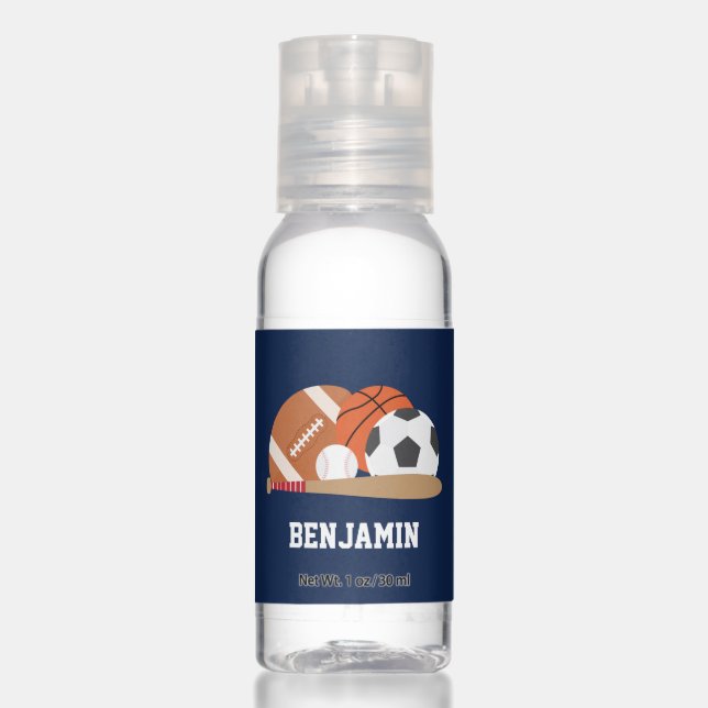 Sports Fan Personalized Hand Sanitizer (Front)