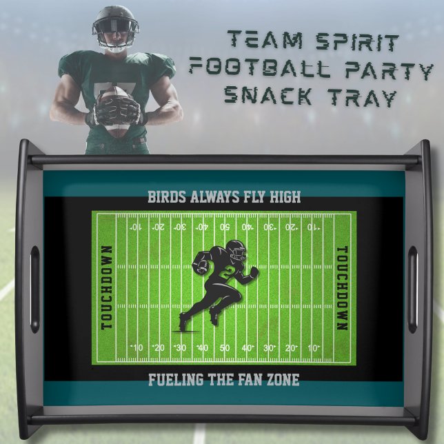 Sports Fan Tailgating Football Party Serving Tray (Gear up for game day with this ultimate football fan serving tray)