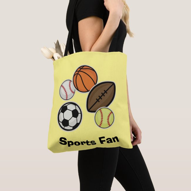 Sports Fan Tote Bag