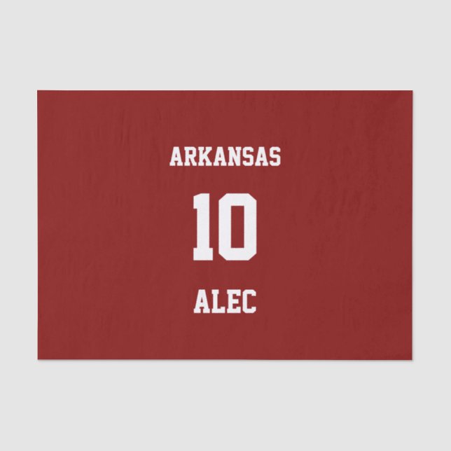 Sports Fan Your Own Maroon Tissue Paper (Front)