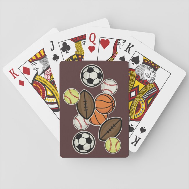 Sports Fans Playing Cards