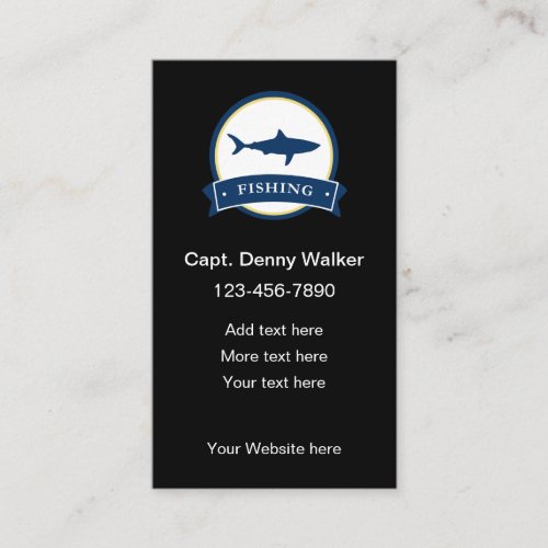 Sports Fishing Charter Boat Captain Business Card