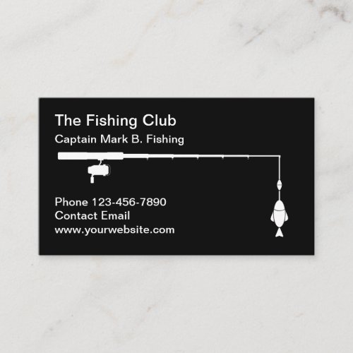 Sports Fishing Club Business Card Template