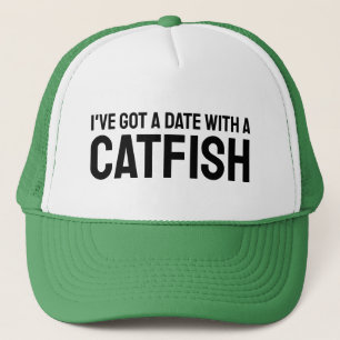 Sports Fishing Dad's Baseball CATFISH DATE Lucky Trucker Hat