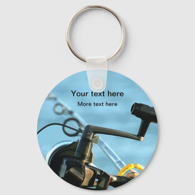 Sports Fishing Theme Custom Keychain (Front)
