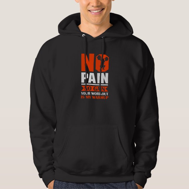 Sports Fitness Bodybuilding Workout Weightlifting  Hoodie (Front)