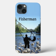 Sports Fly Fishing Fisherman In Stream Personalize Iphone 13 Case at Zazzle