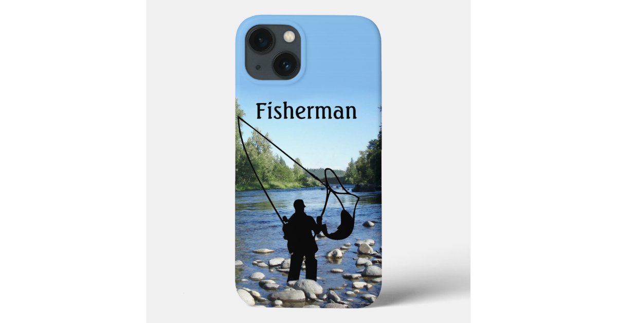 Sports Fly Fishing fisherman in stream Personalize Case-Mate iPhone Case