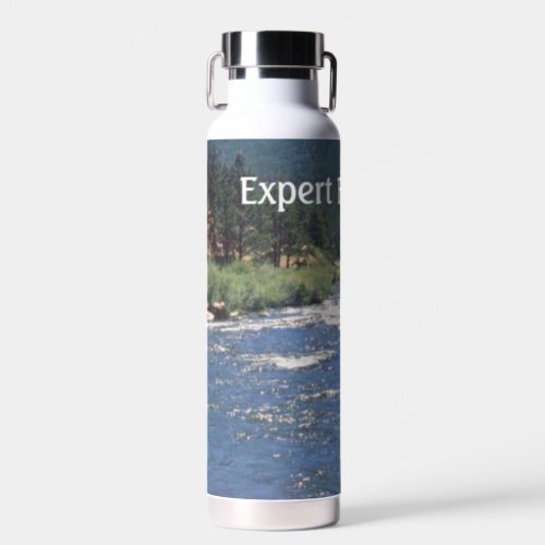 Sports Fly Fishing fisherman in stream Personalize Water Bottle