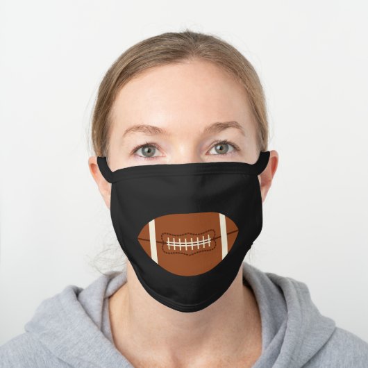 Sports Football Athletic Black Cotton Face Mask (Worn)