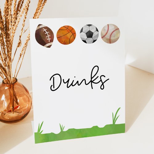 Sports Football Basketball Soccer Baseball Drinks Pedestal Sign