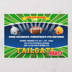Sports Football Birthday Party Card