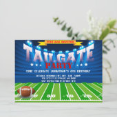 Sports Football Birthday Party Card (Standing Front)