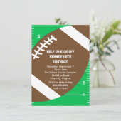 Sports Football Birthday Party Invitation (Standing Front)