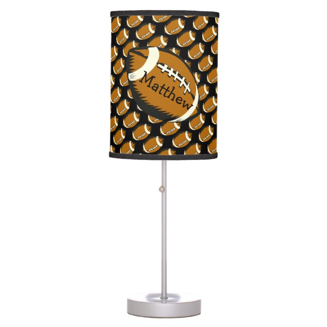 Sports Football Brown and Black Lamp