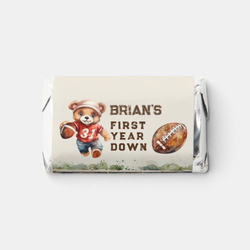 sports football first year down boy 1st birthday hersheys miniatures