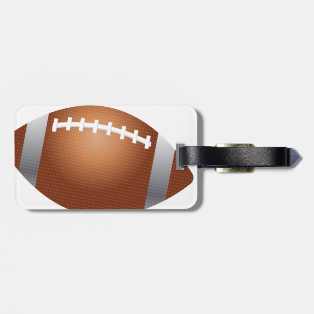 Sports Football Luggage Tag (Back Horizontal)