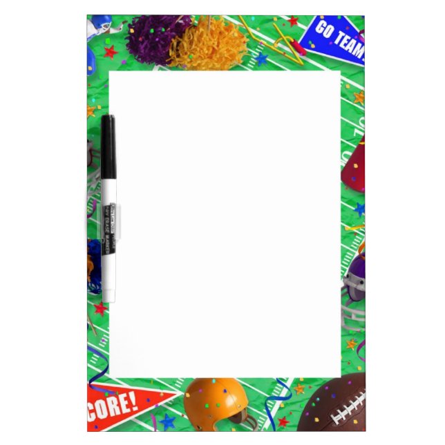 Sports football theme dry erase board (Front)