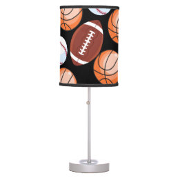 SPORTS FUN Baseball Football Basketball Pattern Table Lamp