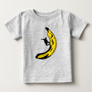 Sports Funny Skateboard Banana Baby T-Shirt