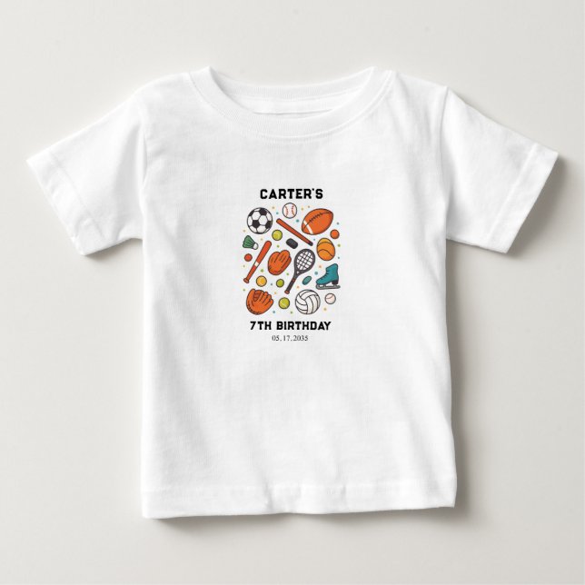 Sports Game Time All-Star Birthday | Kids Sport Baby T-Shirt (Front)