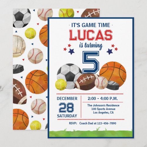 Sports Game Time All-Star Birthday Party