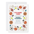 Sports Game Time All-Star Birthday Party