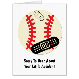 Sports Get Well Card - Baseball