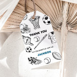 Sports Gift Tag, Sports Favor Tag<br><div class="desc">Get ready to score big with our fun and energetic kids’ sports birthday party theme — perfect for your little MVP! Featuring a bold mix of baseball,  football,  soccer,  and basketball,  this all-star invite is the ultimate pick for any young sports fan.</div>