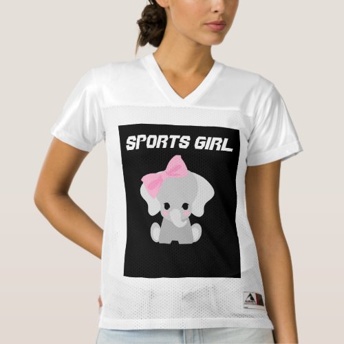 Sports Girl custom Text V neck Womens Football Jersey