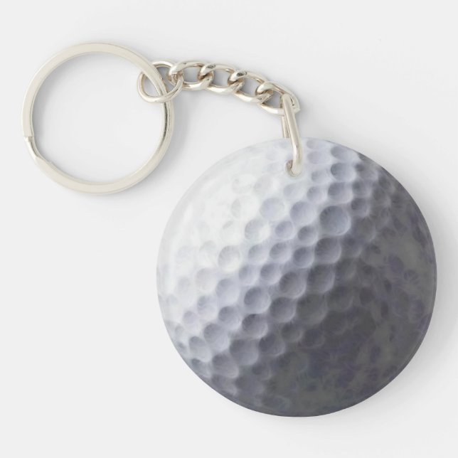 Sports, Golf Ball Zipper-pull, ID Tag Keychain (Front)