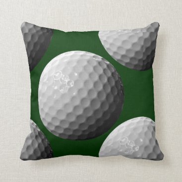 sports golf balls throw pillow