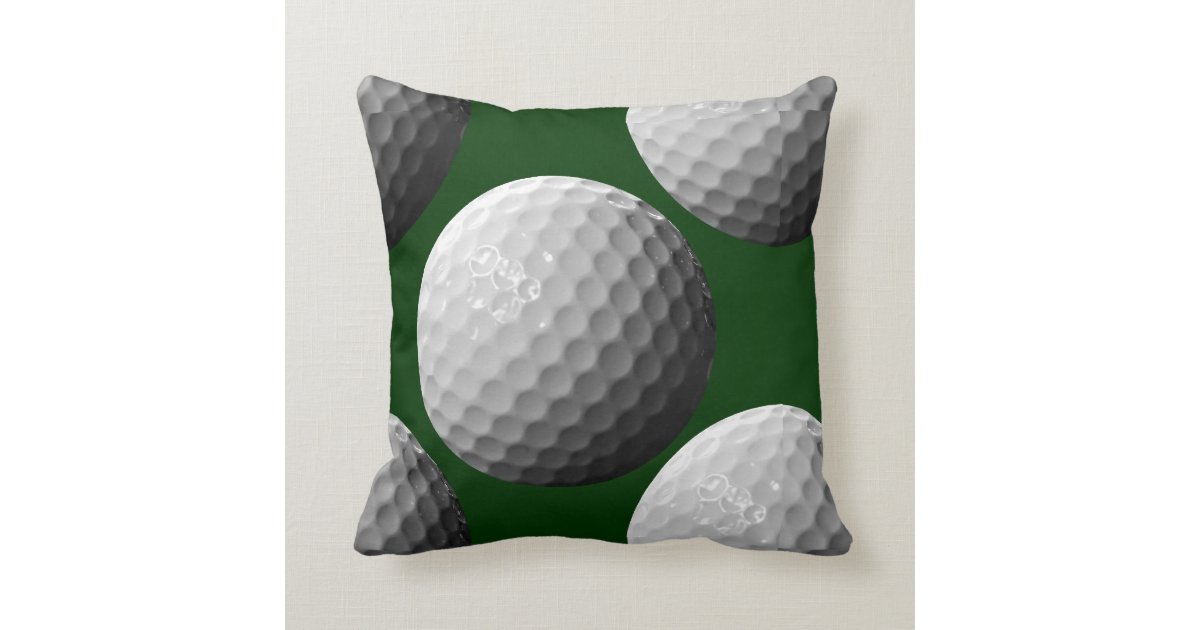 sports golf balls throw pillow | Zazzle.com