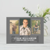 Sports Guy Photo Graduation Party Invitation (Standing Front)
