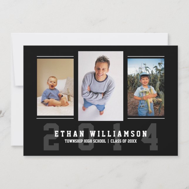 Sports Guy Photo Graduation Party Invitation (Front)