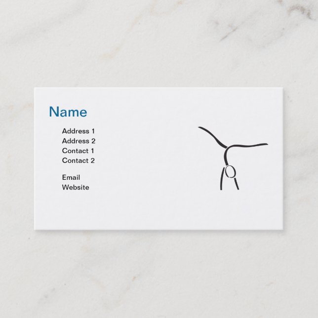 Sports - Gymnastics - Business Business Card (Front)