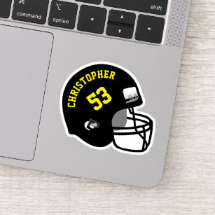 Sports Helmet Name and Number Sticker