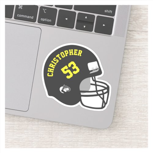 Sports Helmet Name and Number Sticker