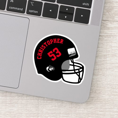 Sports Helmet Name and Number Sticker