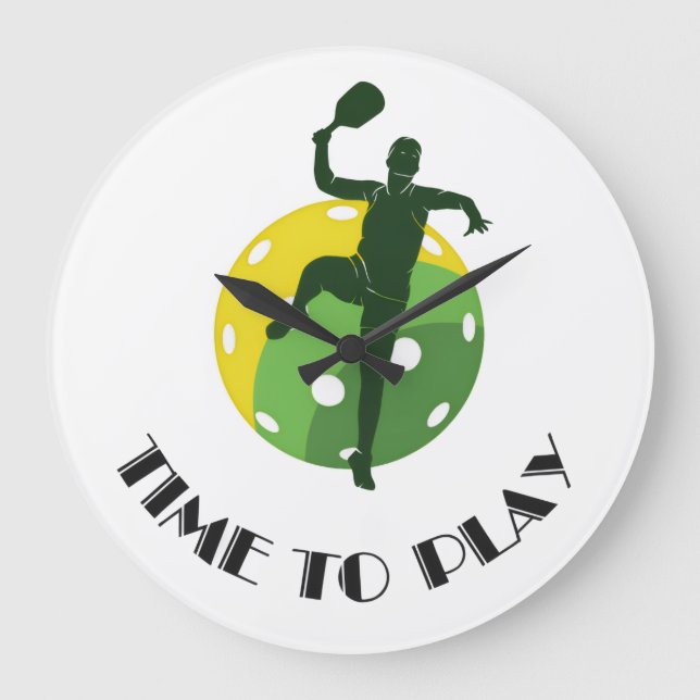 Sports Infusion Pickleball-Inspired Large Clock (Front)