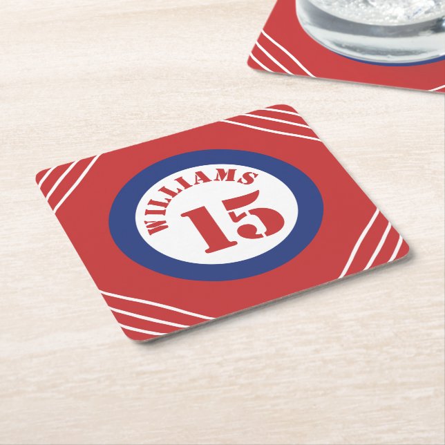 Sports Inspired  Square Paper Coaster (Angled)