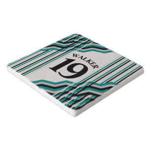 Sports Inspired Teal stone trivet