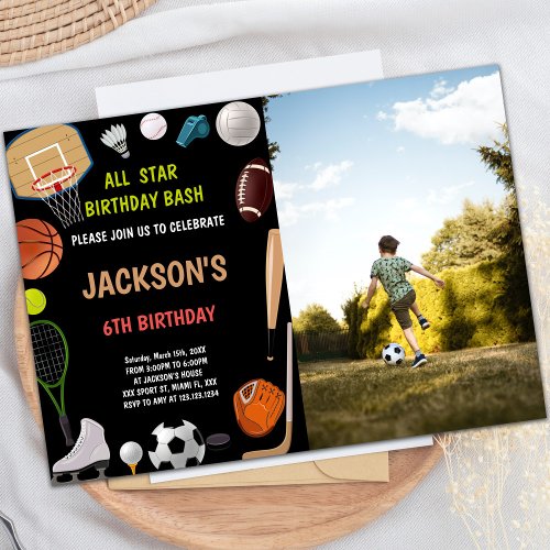 Sports Invitations with photo
