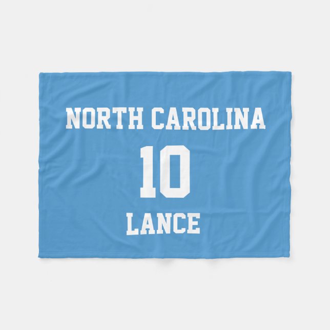 Sports Jersey Customized Celestial Blue Fleece Blanket (Front (Horizontal))