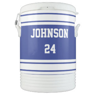 Sports Jersey Dark Blue DIY Stripe Color Beverag Beverage Cooler