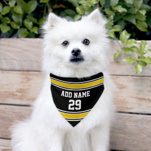 Sports Jersey Design with Dog Name Number Pet Bandana Collar